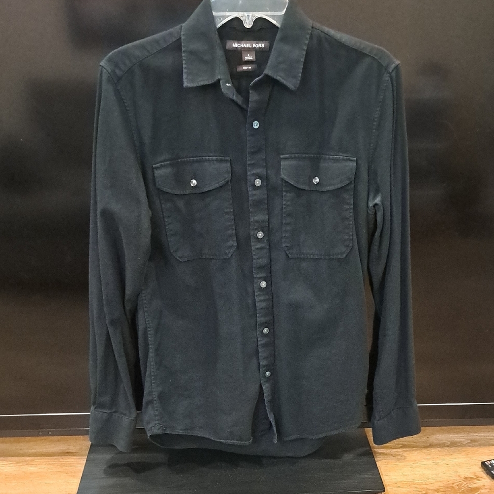 Michael Kors Charcoal Button-Down Shirt